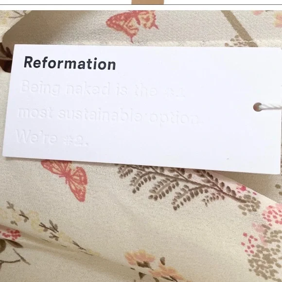 NWT Reformation Bryar Crepe Floral Button Front Midi Dress - Picture 7 of 7